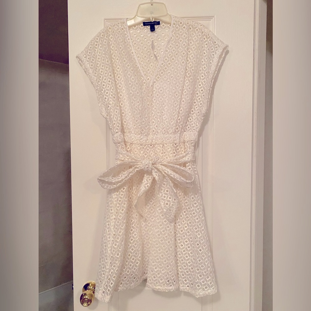 Banana Republic eyelet dress with slip